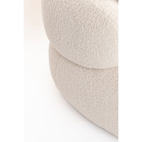 Housecraft Living Noxx Bank 2,5 zits Teddy stof Wit - vtwonen shop