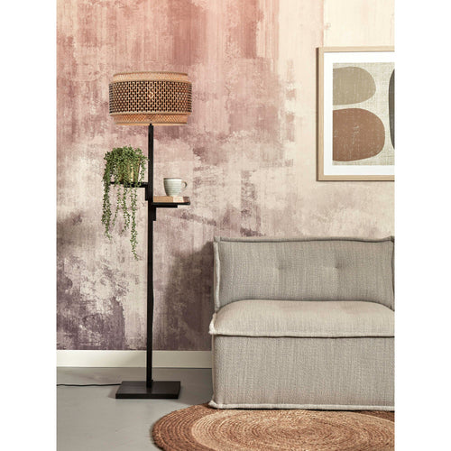 GOOD&MOJO vloerlamp Bhutan - bruin - Ø40cm - vtwonen shop