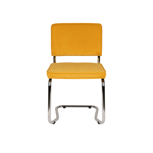 Zuiver Ridge Rib Kink Eetkamerstoelen  Geel - Set van 2 - vtwonen shop