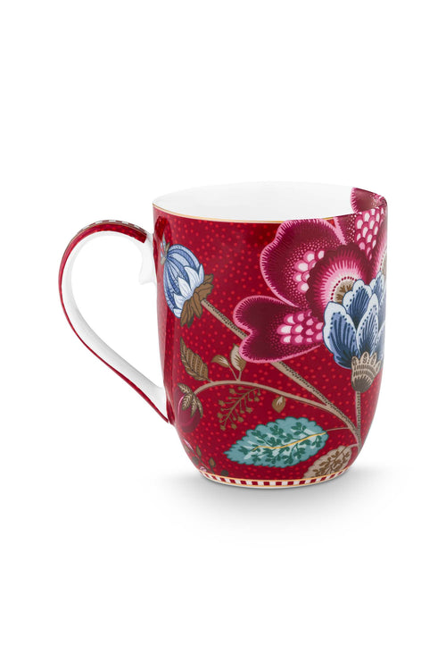 Pip Studio - Blooming Tales Fantasy Dark Red - Set van 2 Mokken Small - Koffiekopjes - 200ml