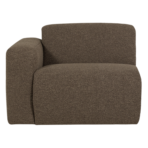 WOOOD 1-zits bank arm links Mojo Base - Bouclé - Bruin - 74x105x97