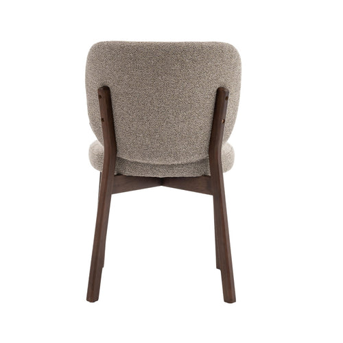 DÉJA Living Eetkamerstoel Nobu - Taupe/Walnoot Eiken - Set van 2 - vtwonen shop