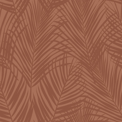 ESTAhome behang palmbladeren terracotta - 53 cm x 10.05 m - 139370