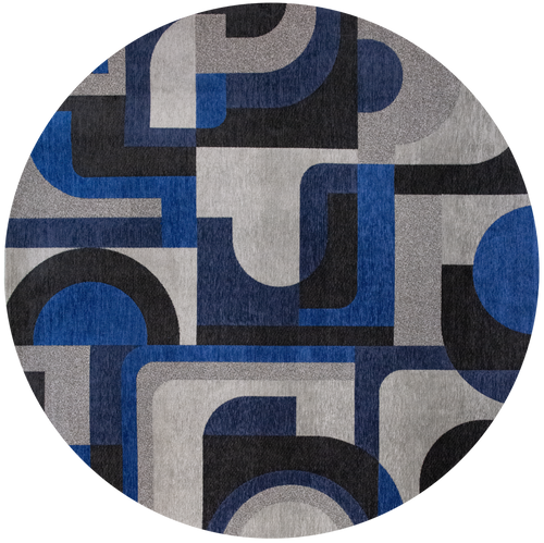 Module vloerkleed 9207 Weimar Blue - Blauw - 240 x 240 cm