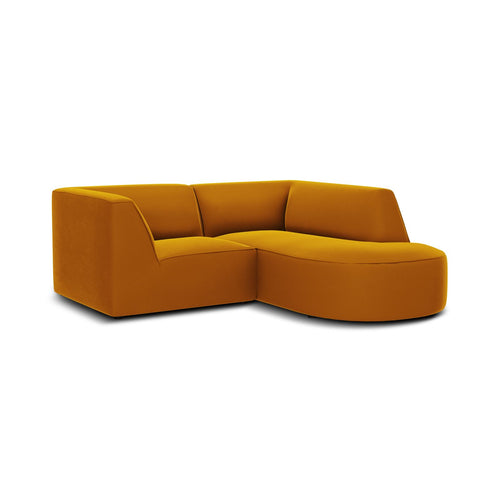 Cosmopolitan Design - Modulaire hoekbank rechts Siena 3-zits, flueel geel - 180x186x69cm