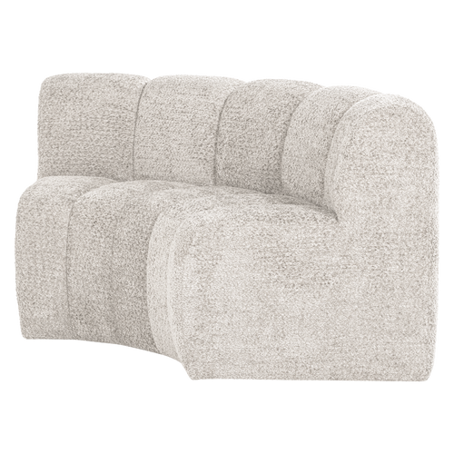 WOOOD eetbank halfronde hoek rugleuning Mojo - Wollig Ecru - 83x152x74