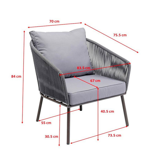 Kare Design Tuinfauteuil Elba creme