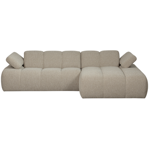 WOOOD chaise longue bank rechts Mojo - Bouclé - Beige Melange - vtwonen shop