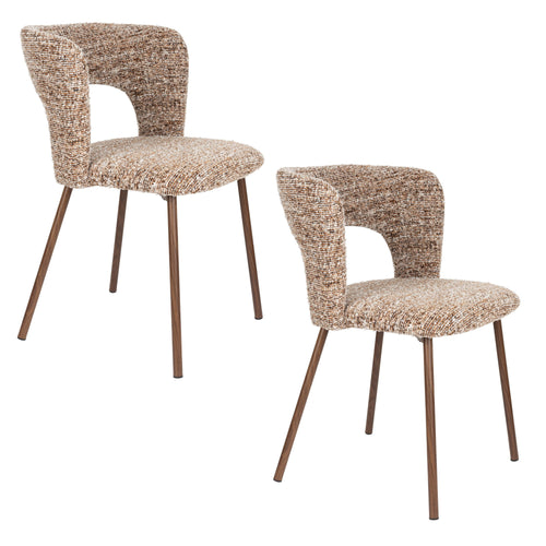 Housecraft Living Chelsea Eetkamerstoelen Bruin - Set van 2