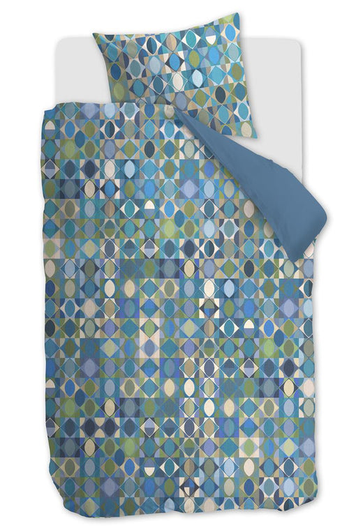 Beddinghouse dekbedovertrek Sumatra - 140x200/220 cm - blauw groen - vtwonen shop