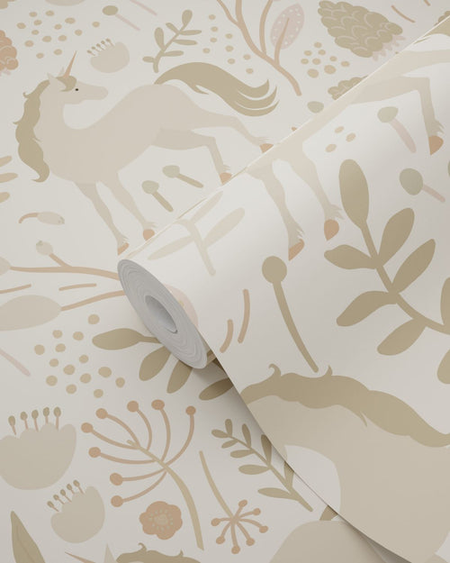 ESTAhome behang unicorns beige en terracotta roze - 53 cm x 10.05 m - 139806