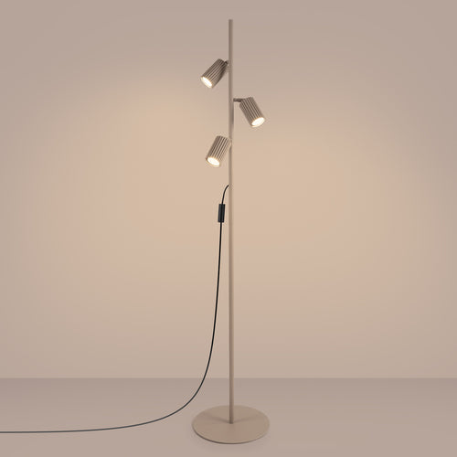 Sollux Lighting Vloerlamp KARBON 3 taupe - 30x30x155cm