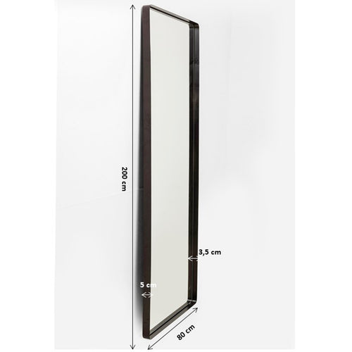 Kare Design Spiegel Ombra Soft Zwart 200x80cm
