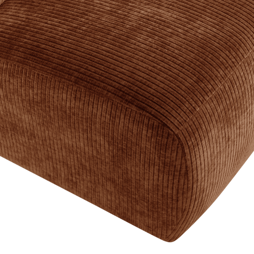 WOOOD 1-zits bank Mojo Base - Ribstof - Roestbruin - 74x84x97