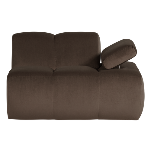 WOOOD 1-zits bank arm rechts Mojo - Velvet - Bruin - 74x124x97