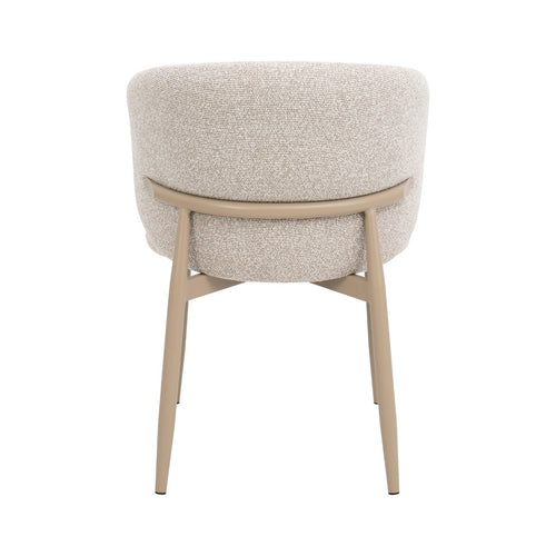 DÉJA Living Eetkamerstoel Varde - Stof - Beige/Beige - Set van 2