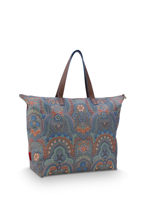 Pip Studio - Tilda Tote Bag Dames - Jabali - Blauw - 66x20x44cm - vtwonen shop