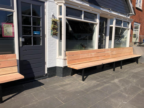 MaximaVida set industriële bankpoten New York zwart gecoat - inclusief grondverankering - vtwonen shop