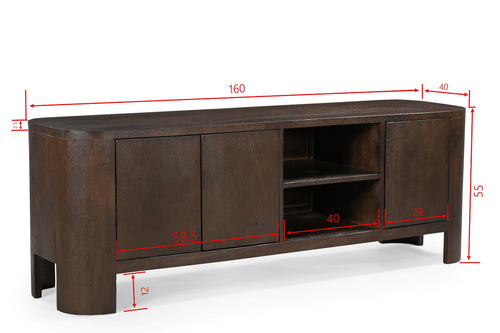 Giga Meubel Tv-Meubel Mitchel - Mangohout - Bruin - 160cm - vtwonen shop