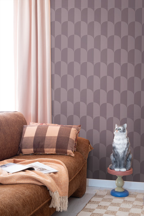 ESTAhome behang art deco bogen paars - 50 x 900 cm - 131234 - vtwonen shop