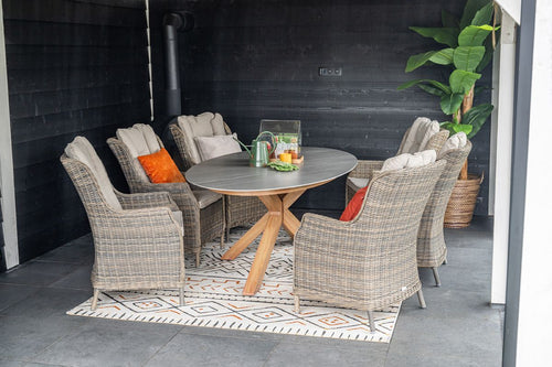 Scotland tafel - 230x115 cm - light teaklook - Centostone Napoli sand - vtwonen shop