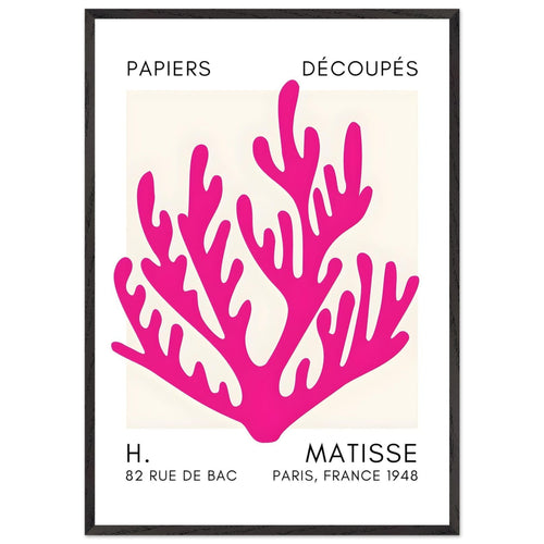 Artfulprints Poster met Lijst Matisse – Coral harmony pink   - 70x100 cm - Roze