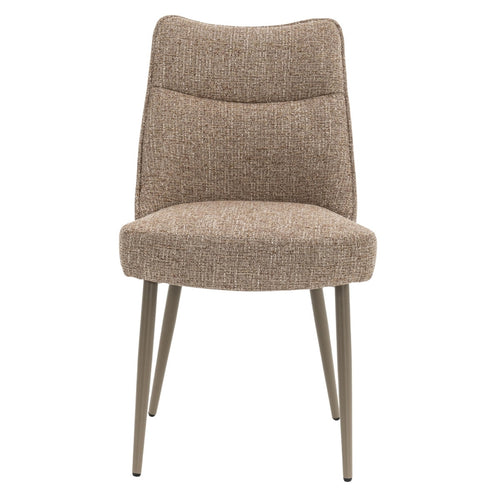 DÉJA Living Eetkamerstoel Meau - Taupe/Taupe - Zithoogte 47cm - Set van 2 - vtwonen shop