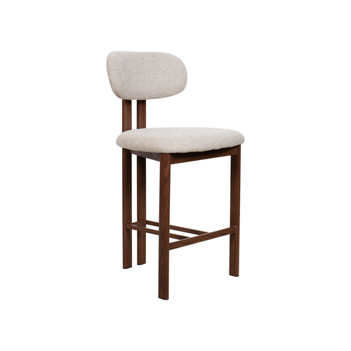 Giga Meubel Barkruk Noor - Stof/Metaal - Walnoot - Zithoogte 66cm - Set van 2 - vtwonen shop