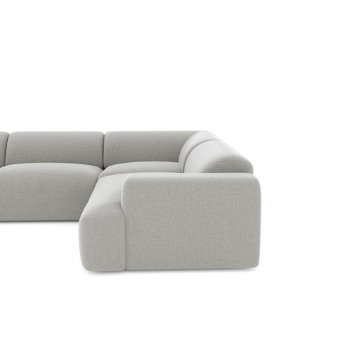 Sia Home - Panoramische bank MYRA - kruisweefsel lichtgrijs 354cm