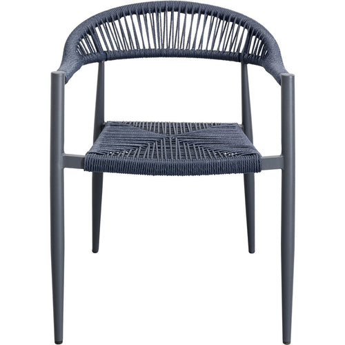 Kare Design Tuinstoel met armleuningen Palma blauw