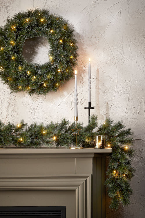 Black Box Trees Glendon Kerstkrans met LED Verlichting - Kerst Krans Ø60 cm - Groen