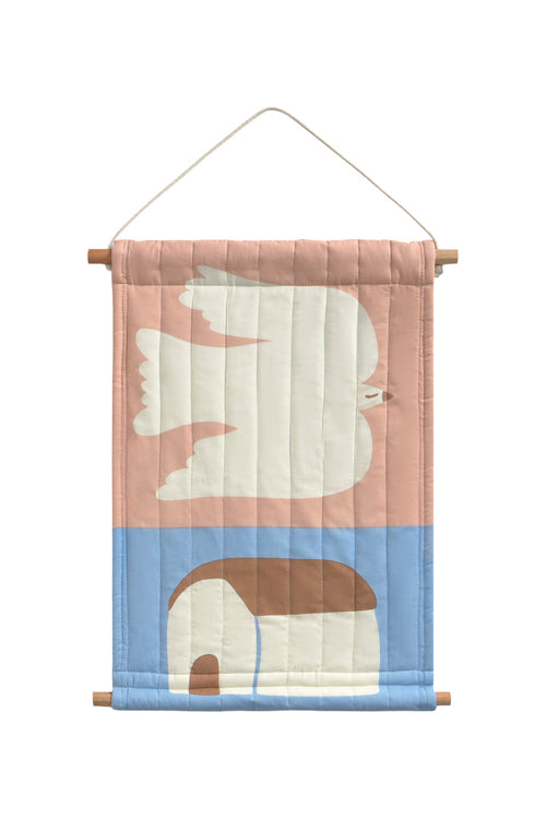 Calma House Muurdecoratie Camp - Meerkleurig - 30x40