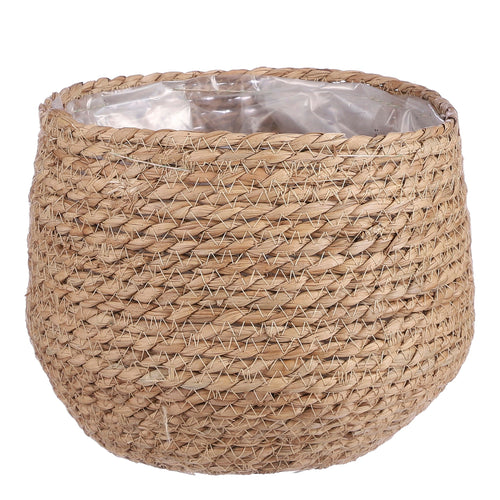 Mica Decorations Jorck Plantenmand - H19 x Ø22 cm - Zeegras - Lichtbruin - vtwonen shop