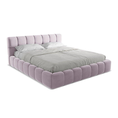 LaMiaSofa Bed met opbergruimte Roma - velours - lavendel - 200x228x82