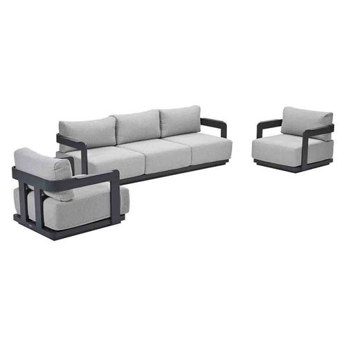 Garden Impressions loungeset Imperia donker grijs - 3-delig - vtwonen shop