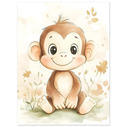 Artfulprints  Baby aap   poster 30x40 cm - vtwonen shop