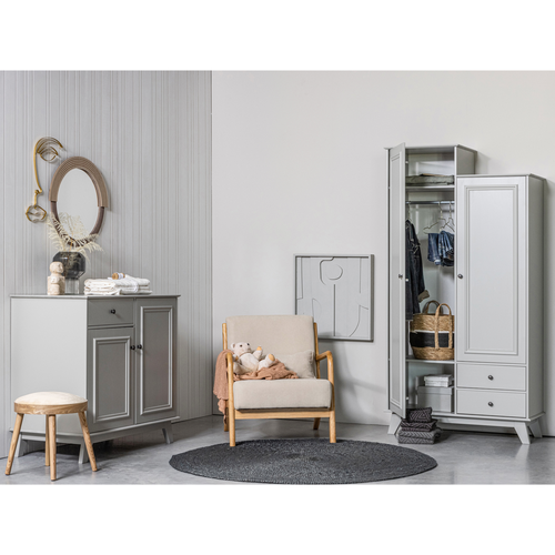 WOOOD fauteuil Mark - Stof - Naturel - 75x67x82