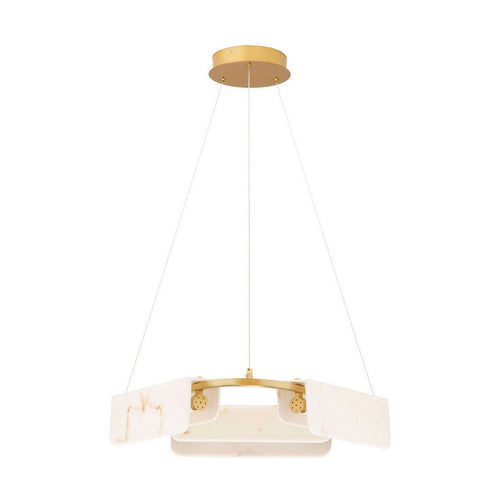 Nova Luce AIDER Geïntegreerde LED-hanglamp in messing goud, Triac dimbaar, 34W, 2146lm, 3000K