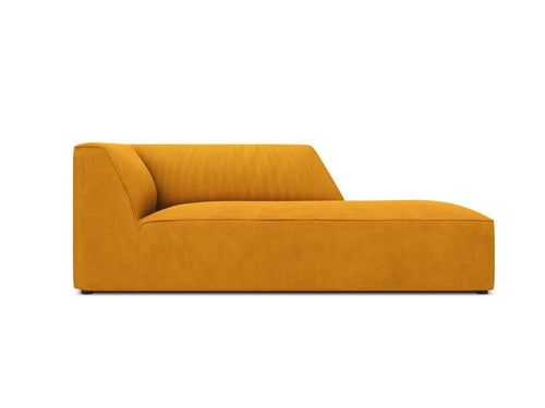 Micadoni rechter chaise longue Ruby ribfluwelen, geel - 180x93x69cm