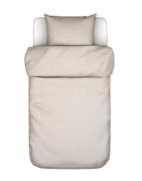 Marc O'Polo Loke dekbedovertrek - Eenpersoons – 140x200/220 cm - Oatmeal