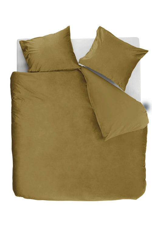 Ambiante Dekbedovertrek Velvety - 200 x 200/220 cm - Oker