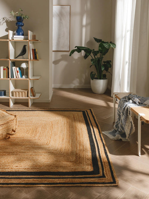 benuta jute vloerkleed Jutta - bruin - 120x170 cm