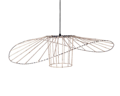 Design Rotan Hanglamp Ø90 cm – Unieke Handgemaakte Plafondlamp van Rotan & Touw – Grote Eyecatcher voor Horeca, Eettafel of Loft – Bohemian en Indu...