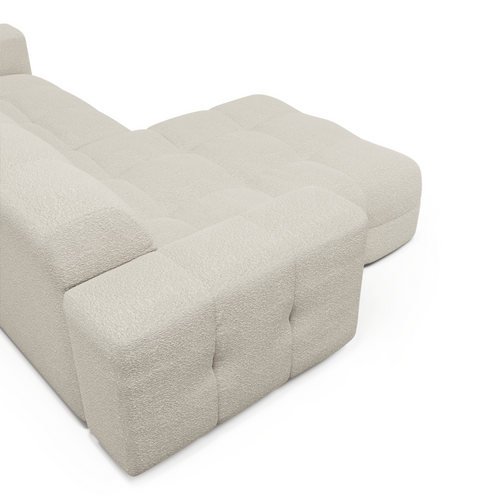Sia Home - Hoekbanken links MAEL - Bouclette stof - Crème - 230cm