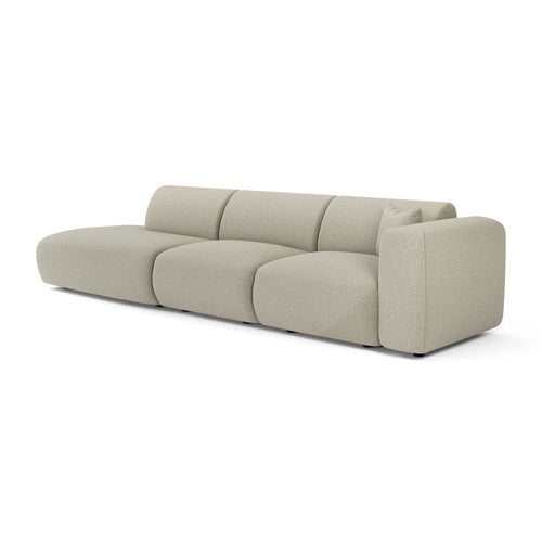 Sia Home - Rechte bank 310 cm MYRA - kruisweefsel beige 310cm
