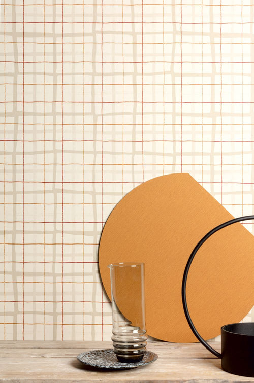 Masureel behang geometrische vormen beige - 53 cm x 10.05 m - 631835 - vtwonen shop