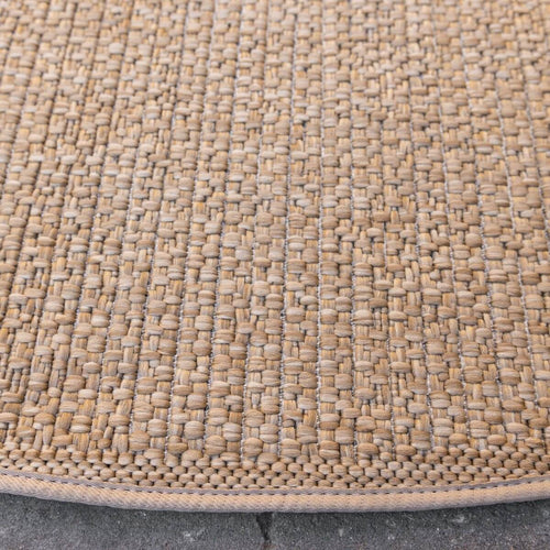 Interieur05 Rond Buitenkleed Jute Excellent Outdoor Bruin - 160 x 160 cm - vtwonen shop