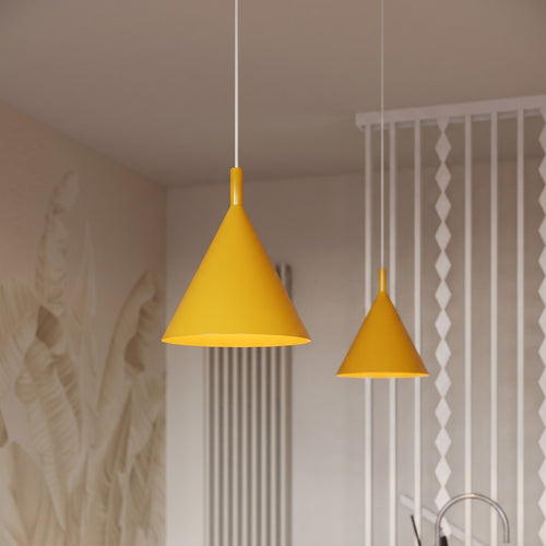 Sollux Lighting Hanglamp NOX 25 geel - 24,5x24,5x140cm