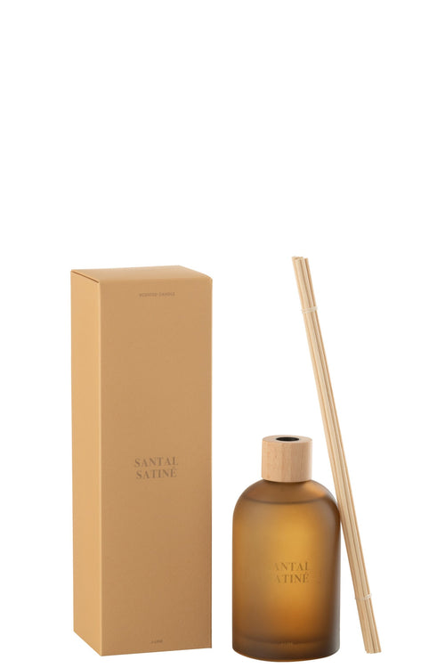 J-Line geurstokjes Accords Essentiels - Santal Satiné - geel - 250 ml