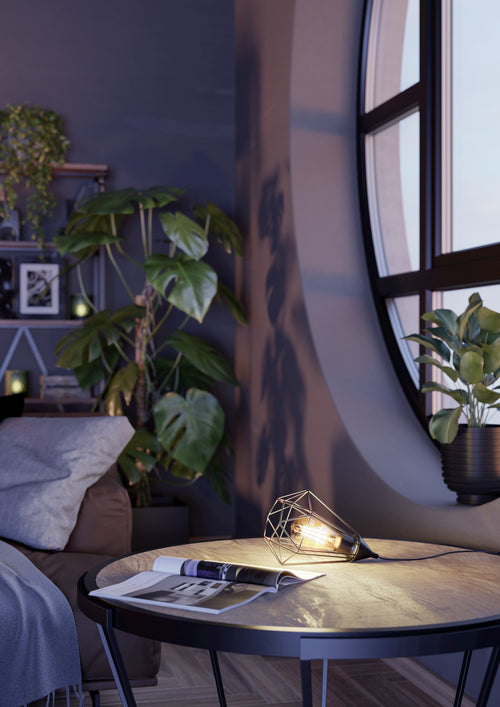 EGLO tafellamp Tarbes - e27 - ø 17,5 cm - zwart